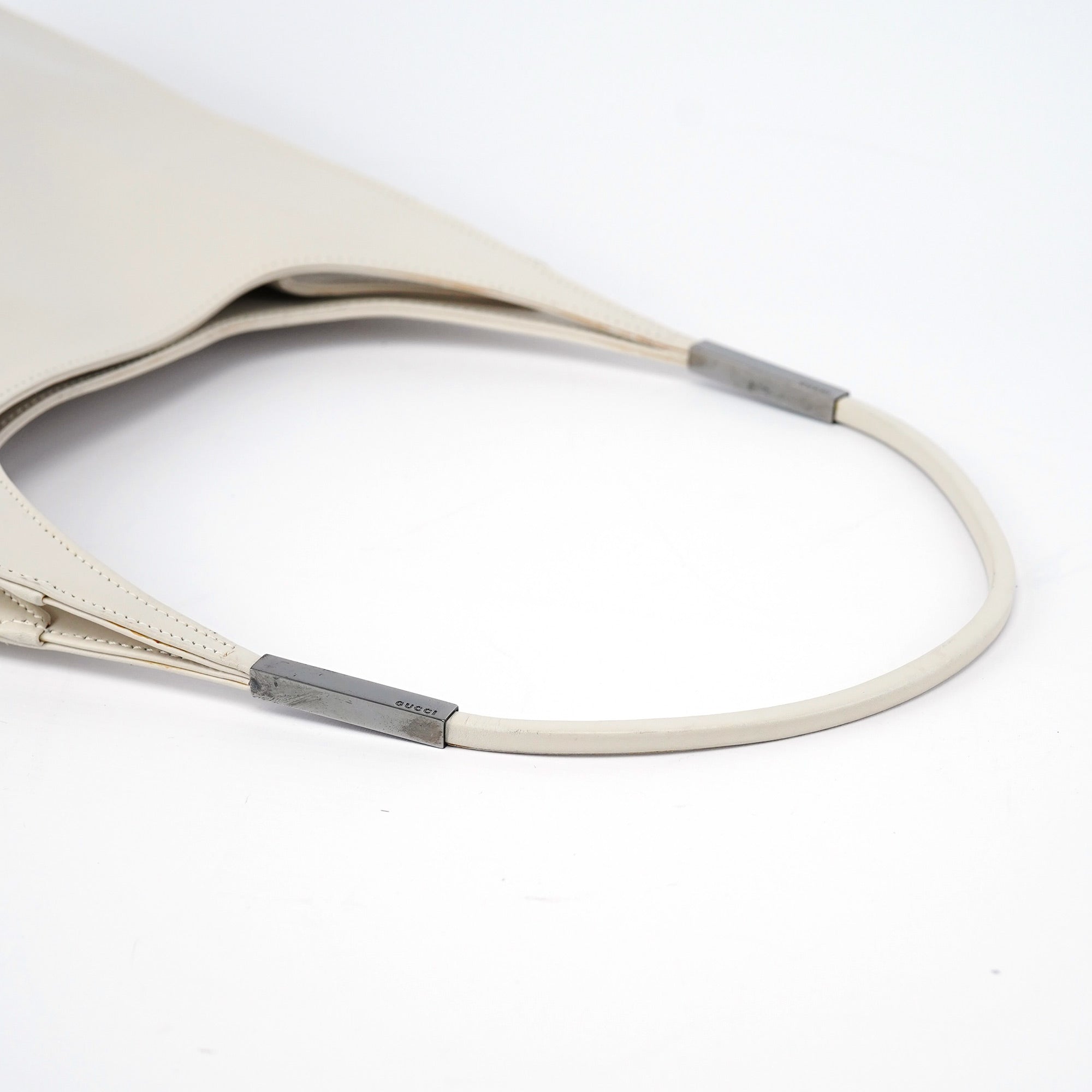 Gucci 001 3703 Beige Calfskin Hobo Shoulder Bag