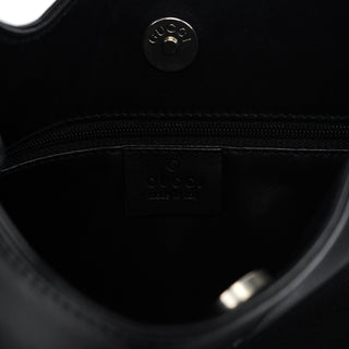 Gucci 001 3708 Black Calfskin Hobo Shoulder Bag