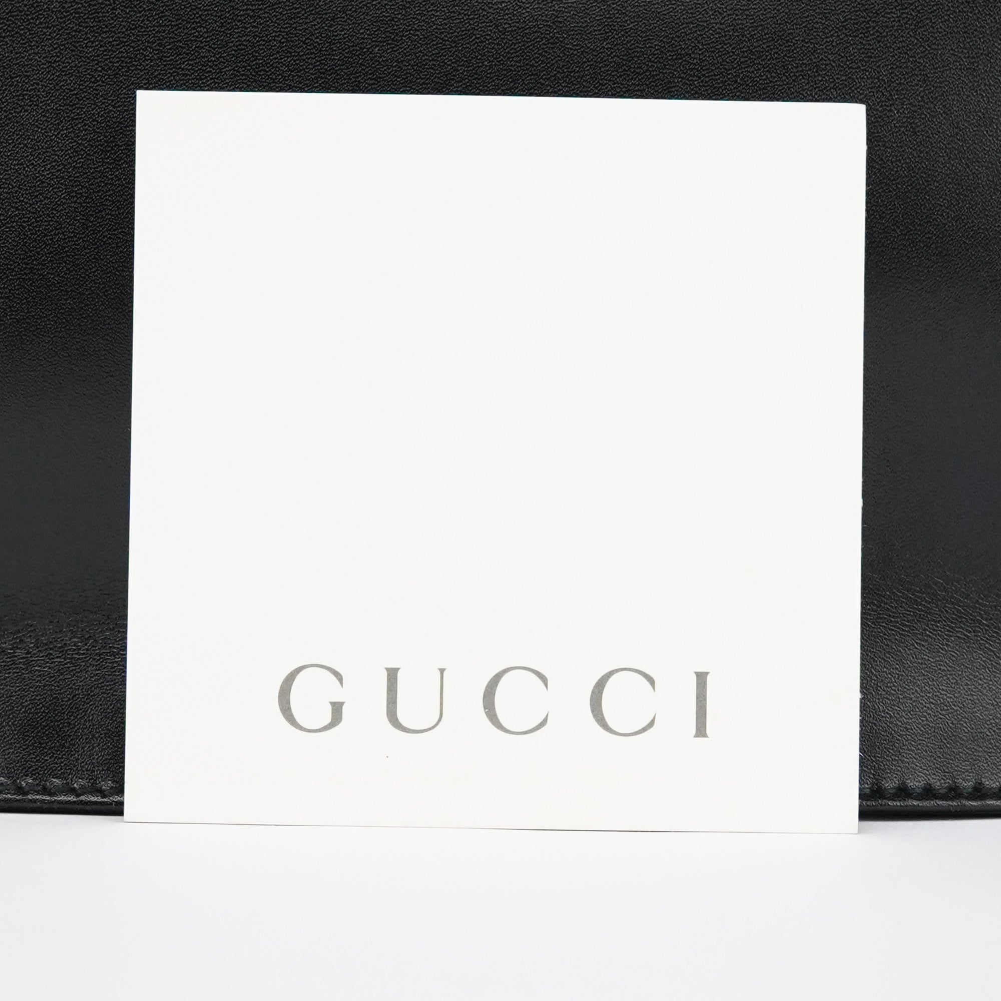 Gucci 001 3708 Black Calfskin Hobo Shoulder Bag