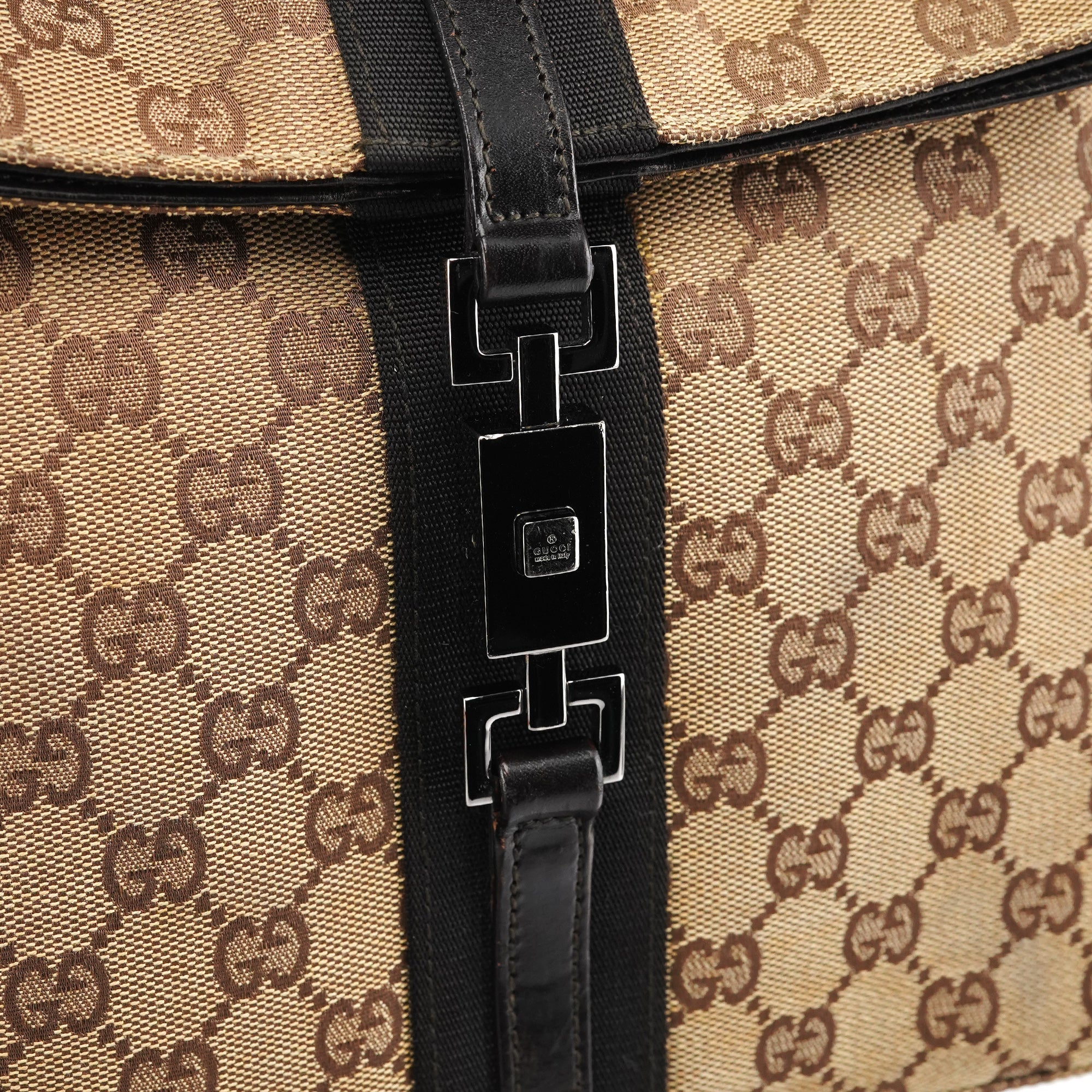 Gucci 001 3734 Beige GG Jackie Shoulder Bag