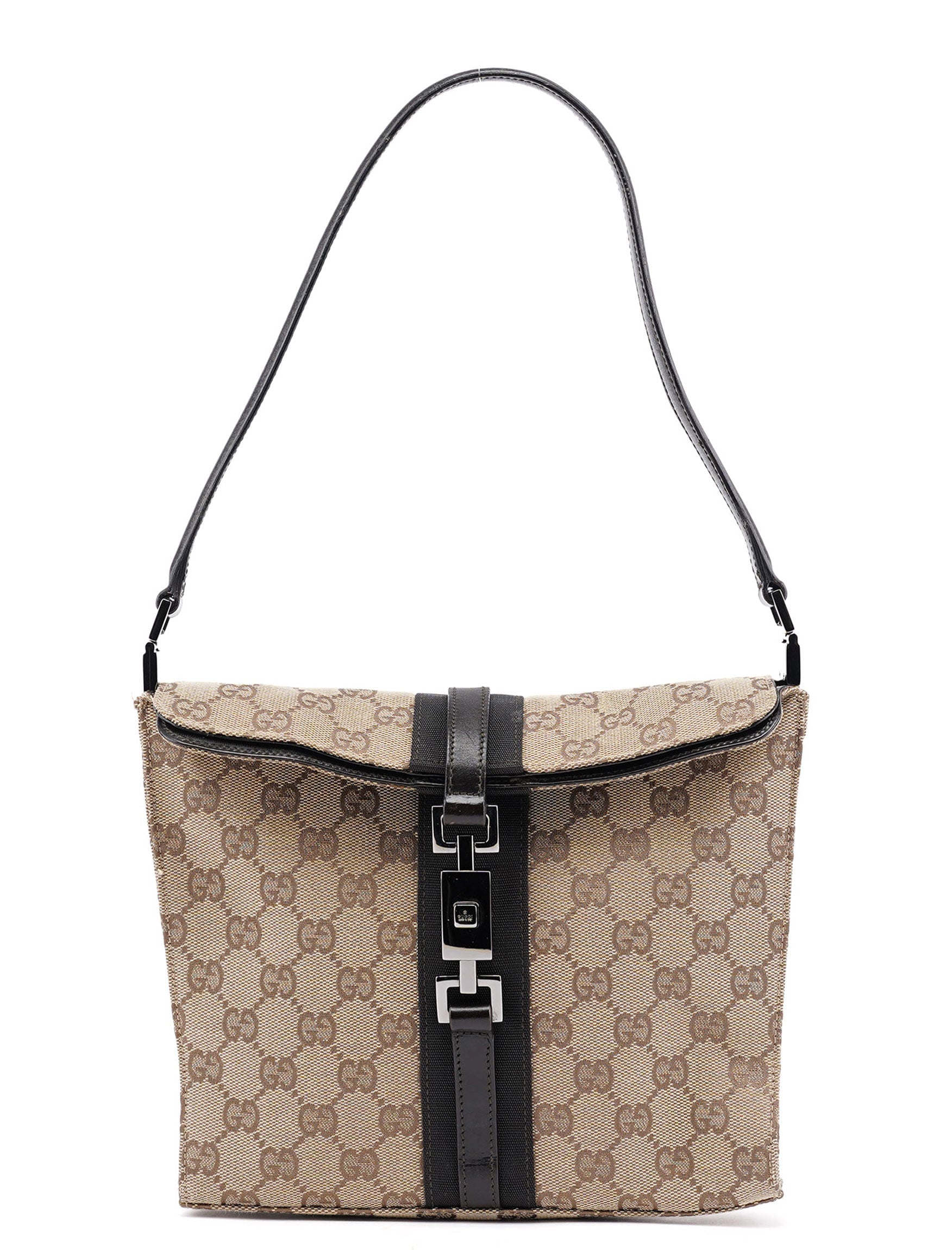 Gucci 001 3734 Beige GG Jackie Shoulder Bag