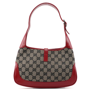 Gucci 001 3735 Beige Red GG Jackie Shoulder Bag