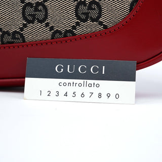 Gucci 001 3735 Beige Red GG Jackie Shoulder Bag