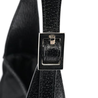 Gucci 001 3735 Black Canvas Leather Jackie Shoulder Bag