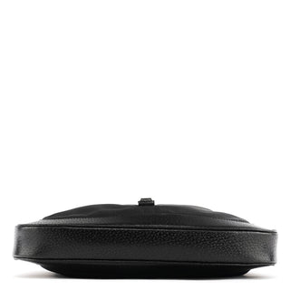 Gucci 001 3735 Black Canvas Leather Jackie Shoulder Bag