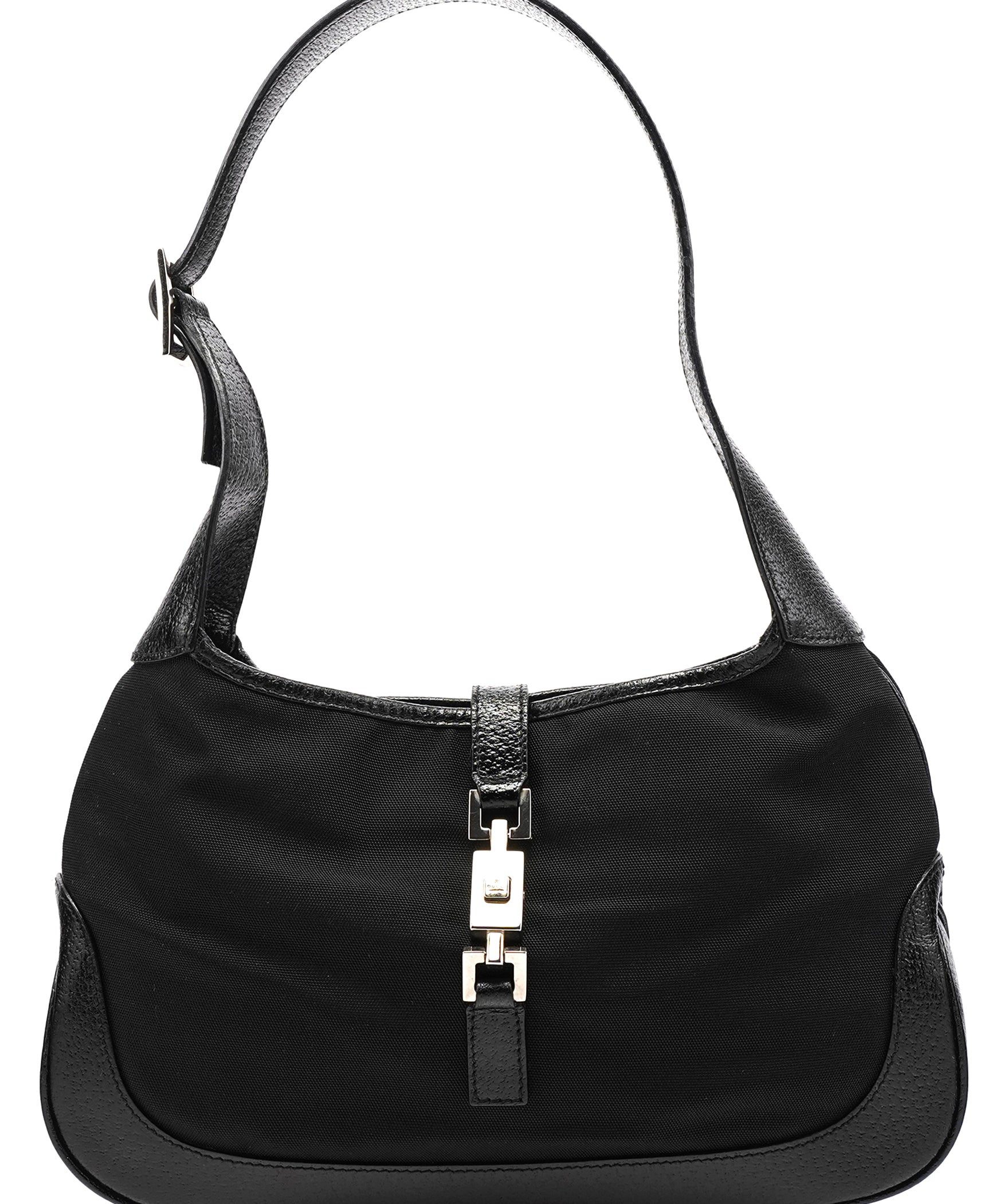 Gucci 001 3735 Black Nylon Jackie Shoulder Bag