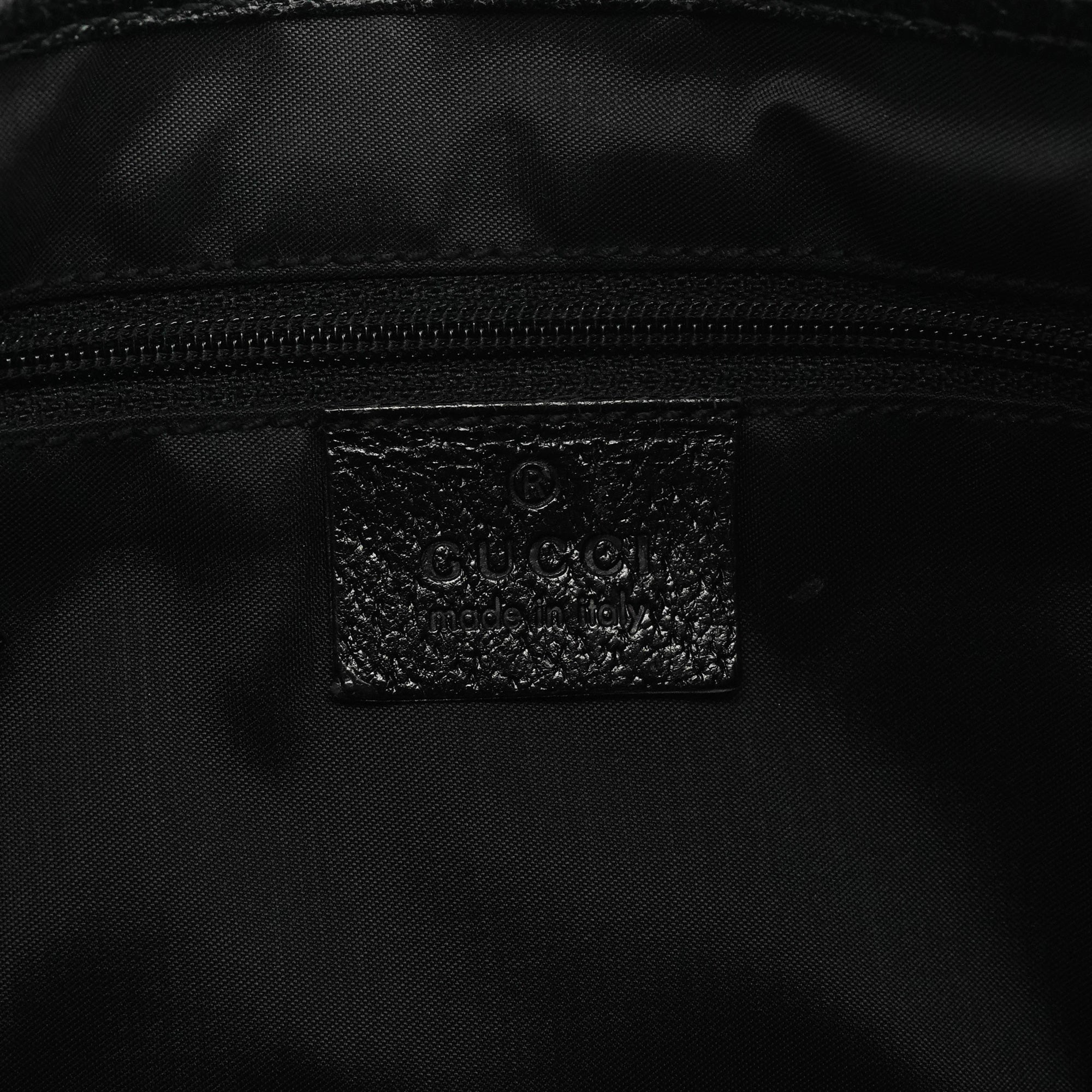 Gucci 001 3735 Black Nylon Jackie Shoulder Bag
