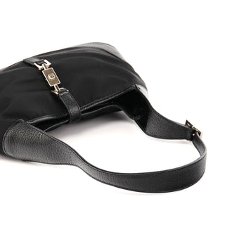 Gucci 001 3735 Black Nylon Jackie Shoulder Bag