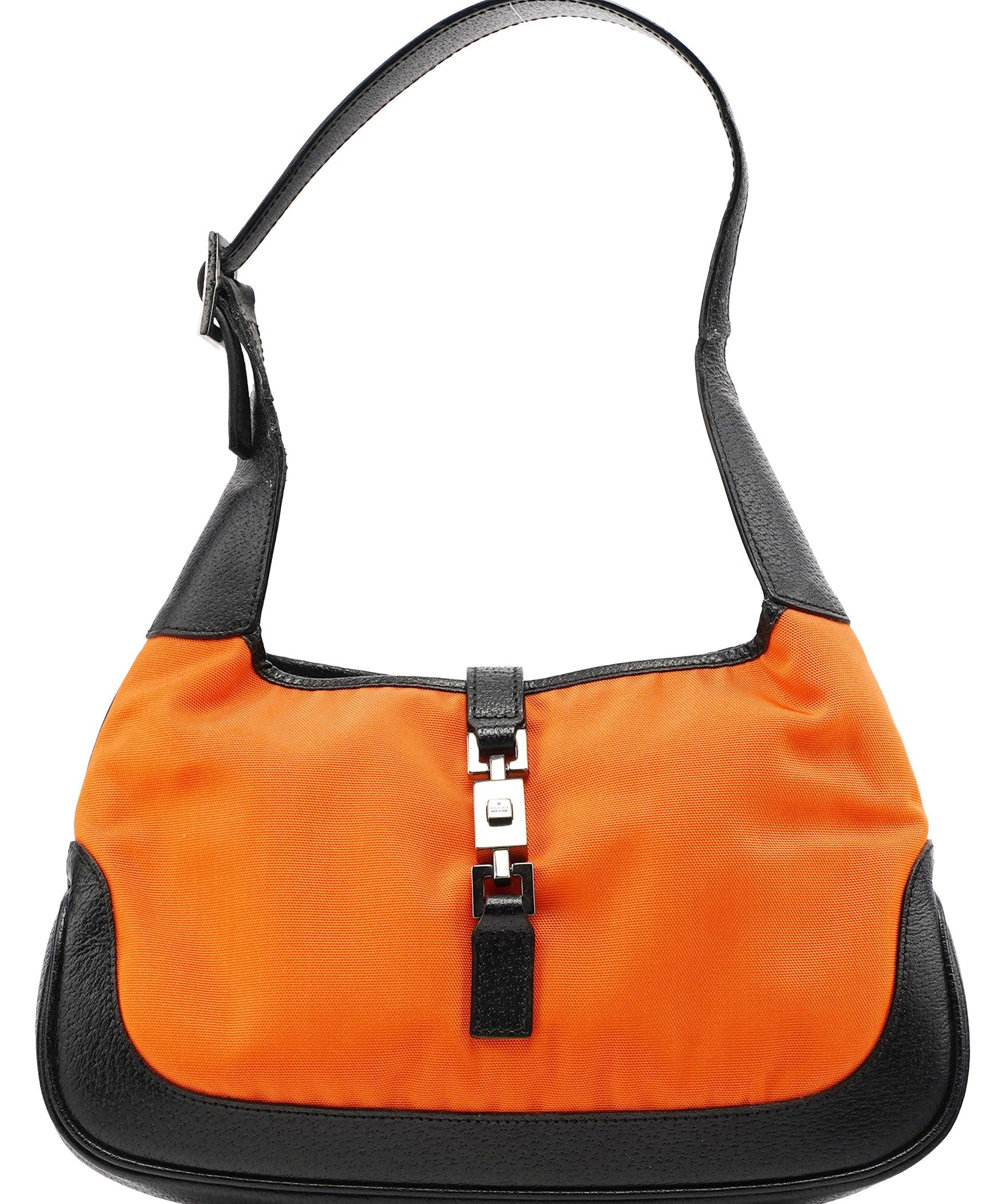 Gucci 001 3735 Orange Canvas Jackie Shoulder Bag