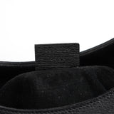 Gucci 001 3739 Black Leather Bamboo Shoulder Bag