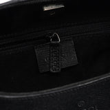 Gucci 001 3739 Black Leather Bamboo Shoulder Bag