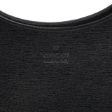 Gucci 001 3739 Black Leather Bamboo Shoulder Bag