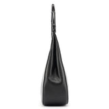 Gucci 001 3739 Black Leather Bamboo Shoulder Bag