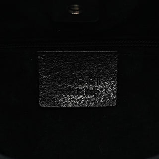 Gucci 001 3739 Black Nylon Bamboo Shoulder Bag