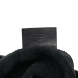 Gucci 001 3743 Black GG Suede Drawstring Shoulder Bag