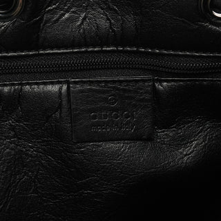 Gucci 001 3746 Anthracite GG Canvas Drawstring Shoulder Bag