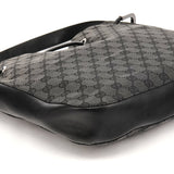 Gucci 001 3746 Anthracite GG Canvas Drawstring Shoulder Bag