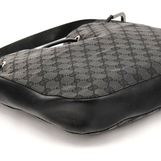 Gucci 001 3746 Anthracite GG Canvas Drawstring Shoulder Bag