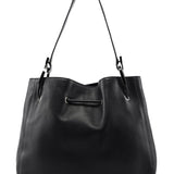 Gucci 001 3748 Black Calfskin Drawstring Shoulder Bag