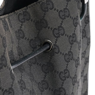 Gucci 001 3748 Black GG Drawstring Shoulder Bag
