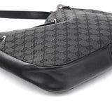 Gucci 001 3748 Black GG Drawstring Shoulder Bag