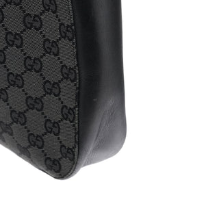 Gucci 001 3748 Black GG Drawstring Shoulder Bag