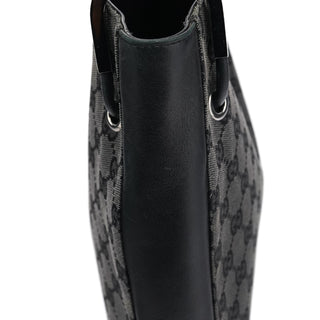 Gucci 001 3748 Black GG Drawstring Shoulder Bag