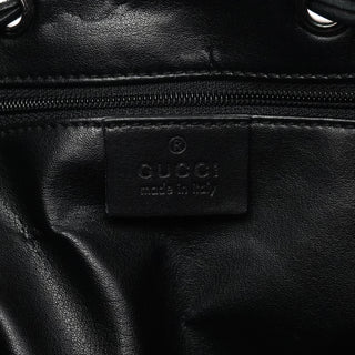Gucci 001 3748 Black GG Drawstring Shoulder Bag