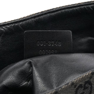 Gucci 001 3748 Black GG Drawstring Shoulder Bag