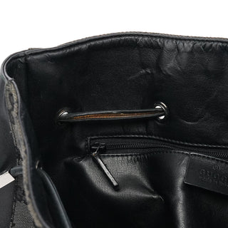 Gucci 001 3748 Black GG Drawstring Shoulder Bag