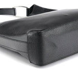 Gucci 001 3752 Black Pebbled Leather Plastic Handle Bag