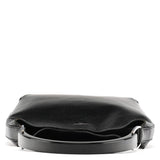 Gucci 001 3752 Black Pebbled Leather Plastic Handle Bag