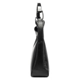 Gucci 001 3752 Black Pebbled Leather Plastic Handle Bag