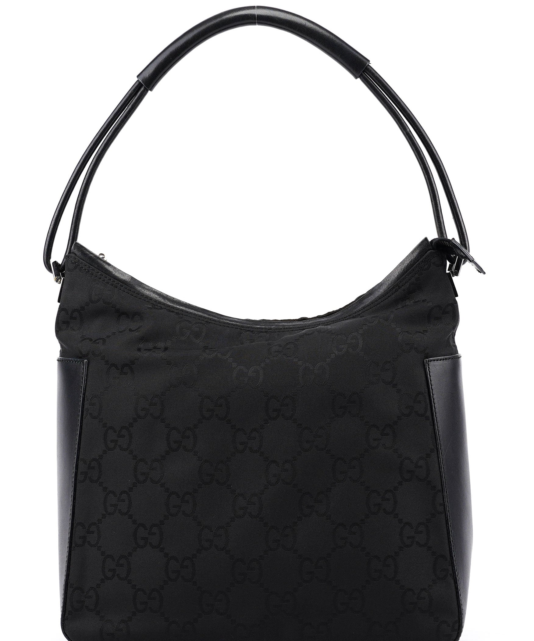 gucci 001 3766 Black GG Hobo Shoulder Bag