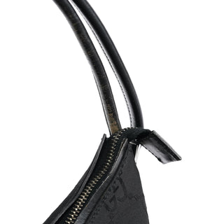 Gucci 001 3766 Black GG Leather Shoulder Bag