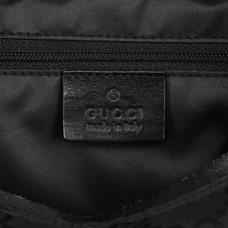 Gucci 001 3766 Black GG Leather Shoulder Bag