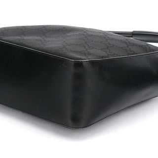 Gucci 001 3766 Black GG Leather Shoulder Bag