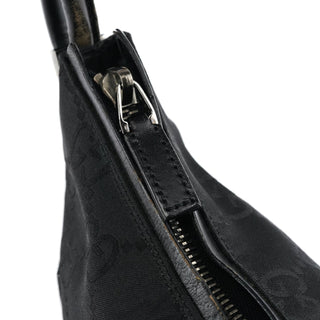Gucci 001 3766 Black GG Leather Shoulder Bag