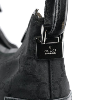 Gucci 001 3766 Black GG Leather Shoulder Bag