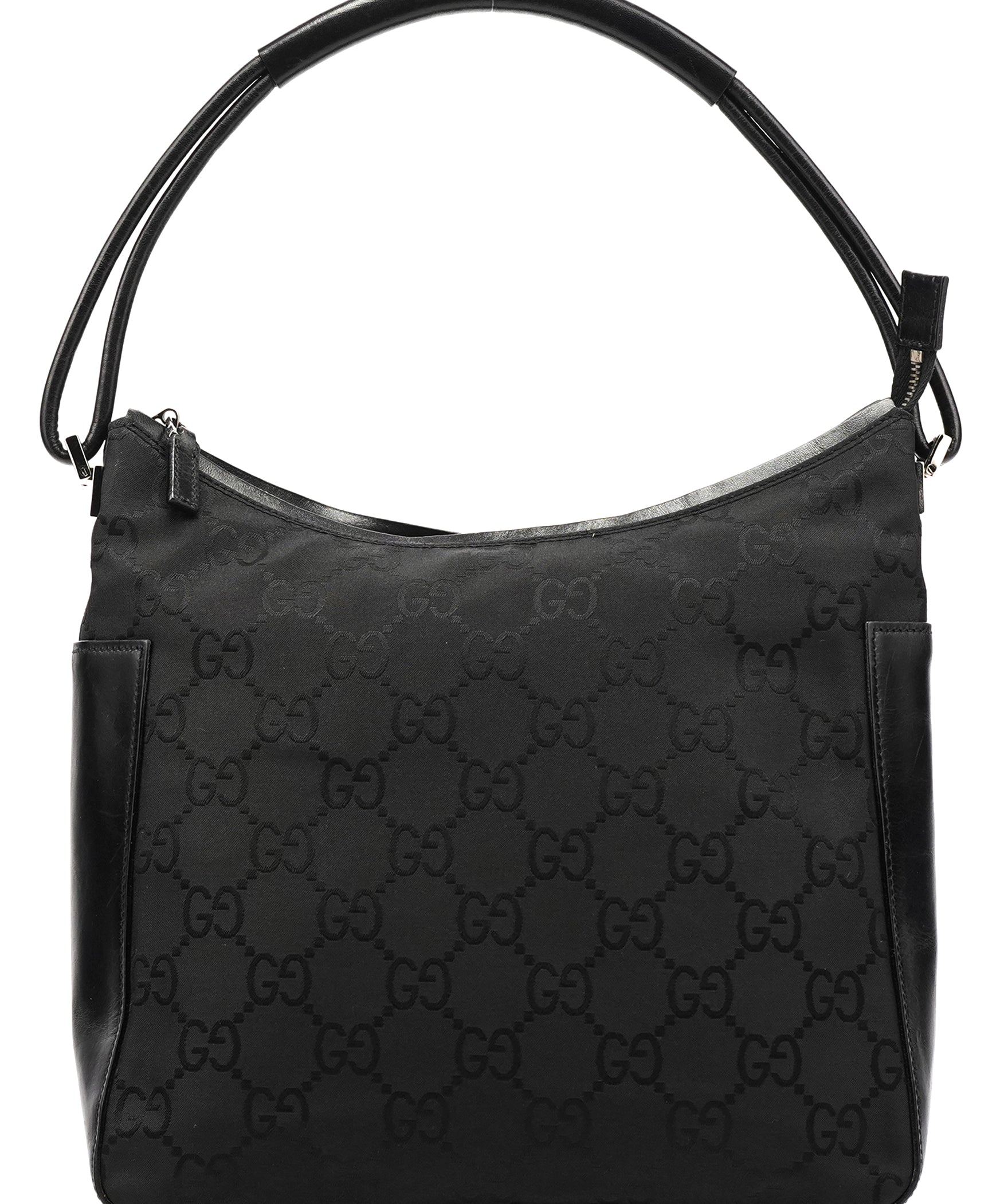 Gucci 001 3766 Borsa hobo in nylon GG nero