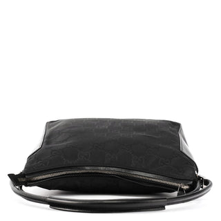 Gucci 001 3766 Black GG Nylon Hobo Shoulder Bag