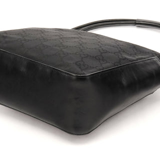 Gucci 001 3766 Black GG Nylon Hobo Shoulder Bag