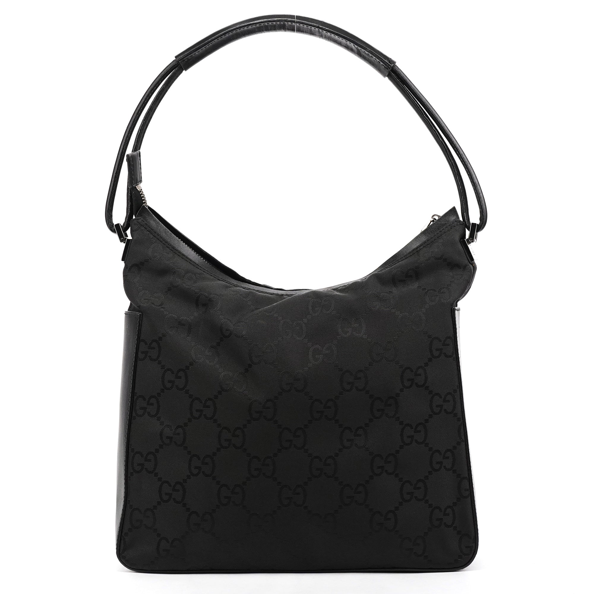 Gucci 001 3766 skuldertaske i sort GG nylon