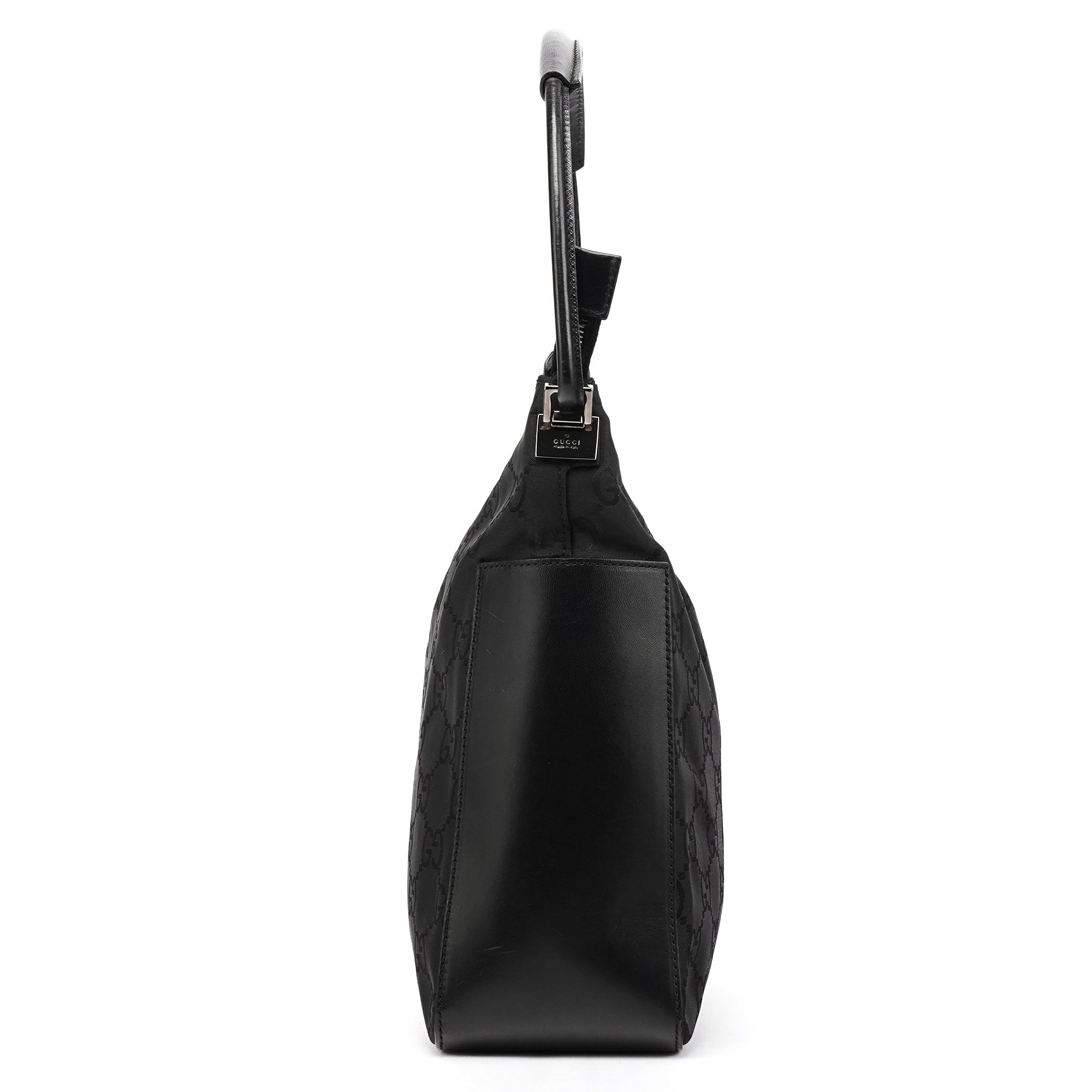 Gucci 001 3766 skuldertaske i sort GG nylon