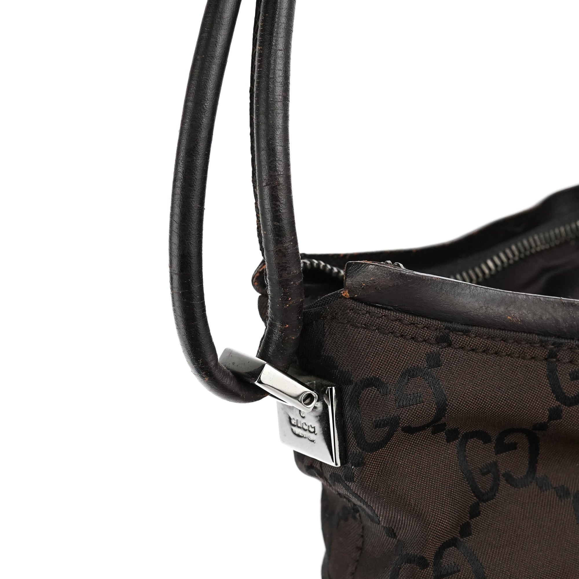 Gucci 001 3766 Brown GG Hobo Shoulder Bag