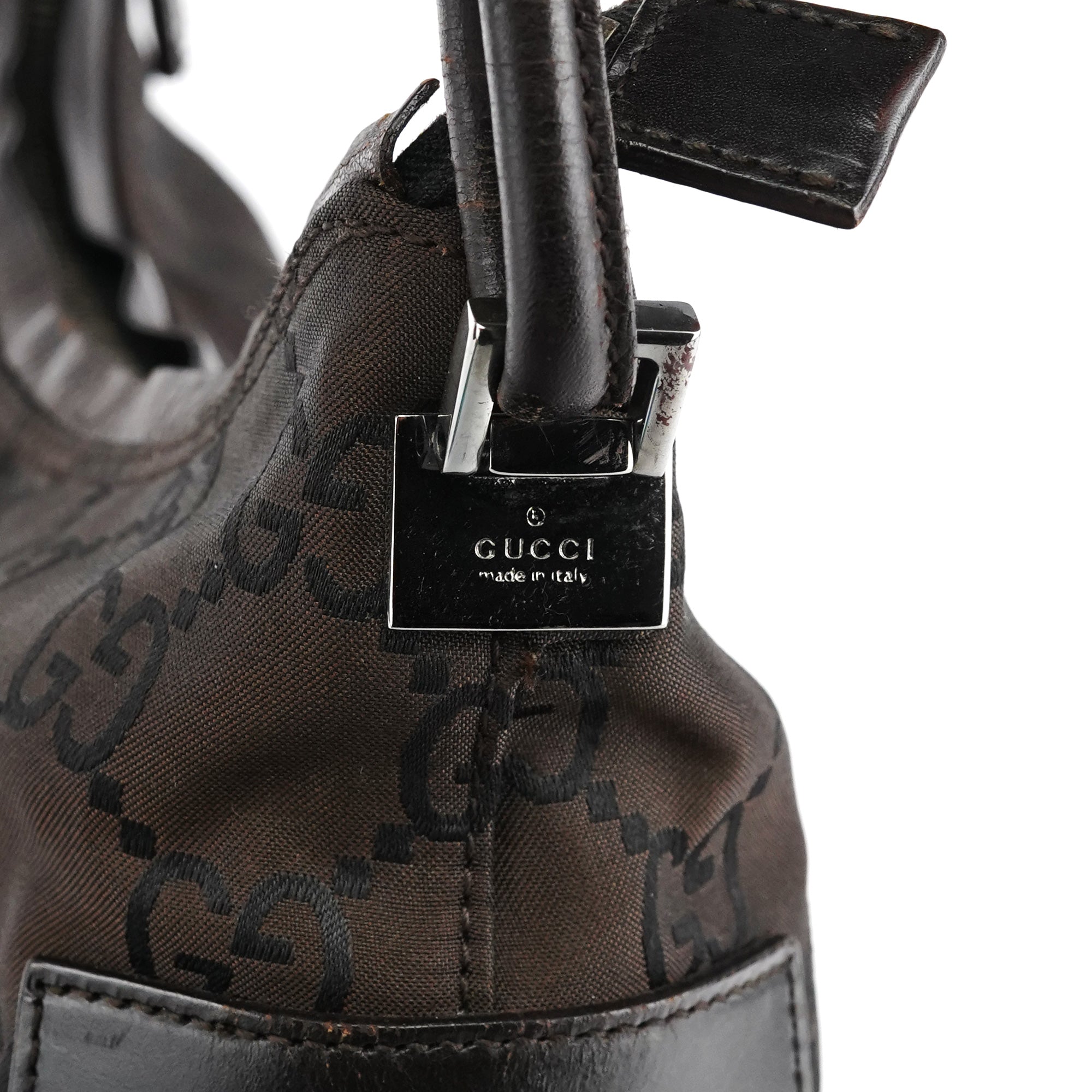 Gucci 001 3766 Brown GG Hobo Shoulder Bag