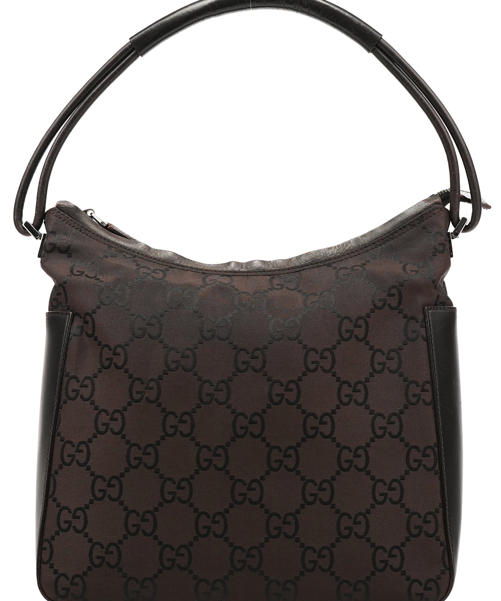 Gucci 001 3766 Brown GG Hobo Shoulder Bag
