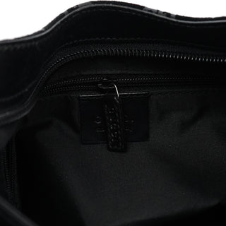 Gucci 001 3778 Black GG Suede Shoulder Bag