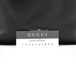 Gucci 001 3789 Black Calfskin Leather Pouch Bag