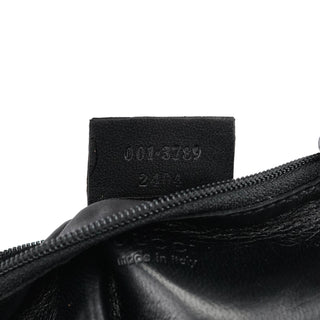 Gucci 001 3789 Black Calfskin Leather Pouch Bag